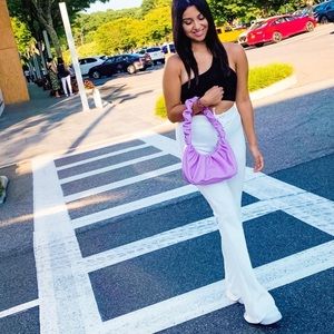 Adika White Knit Flare Pants